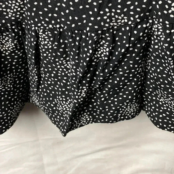 LOFT WOMENS SIZE 8 PETITE BLACK DRESS WHITE DOT DESIGN SIDE ZIP CROCHET - Picture 11 of 15